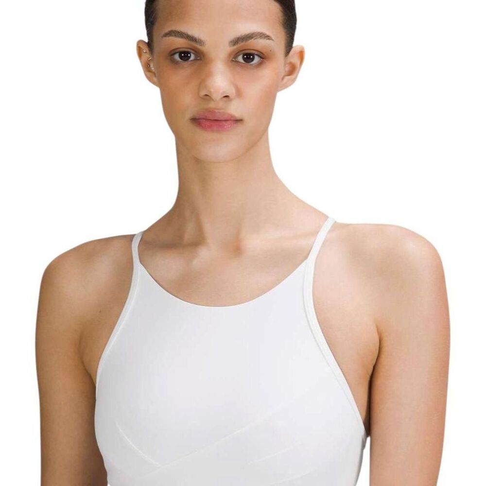 Lululemon Flow Y Wrap-Front High-Neck Bra *Light Support, B/C Cup in white